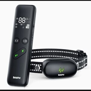 DeluPet Vibrating Obedience Dog Training Collar with Remote